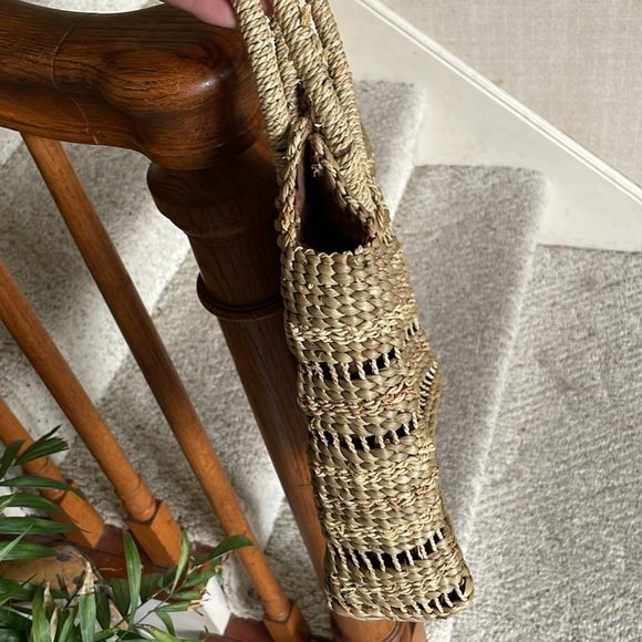 Natural Boho Woven Wicker Tote Clutch Purse - Picture 4 of 14
